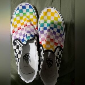 Vans Kids' Multicolor Checkered Slip-On Shoes
